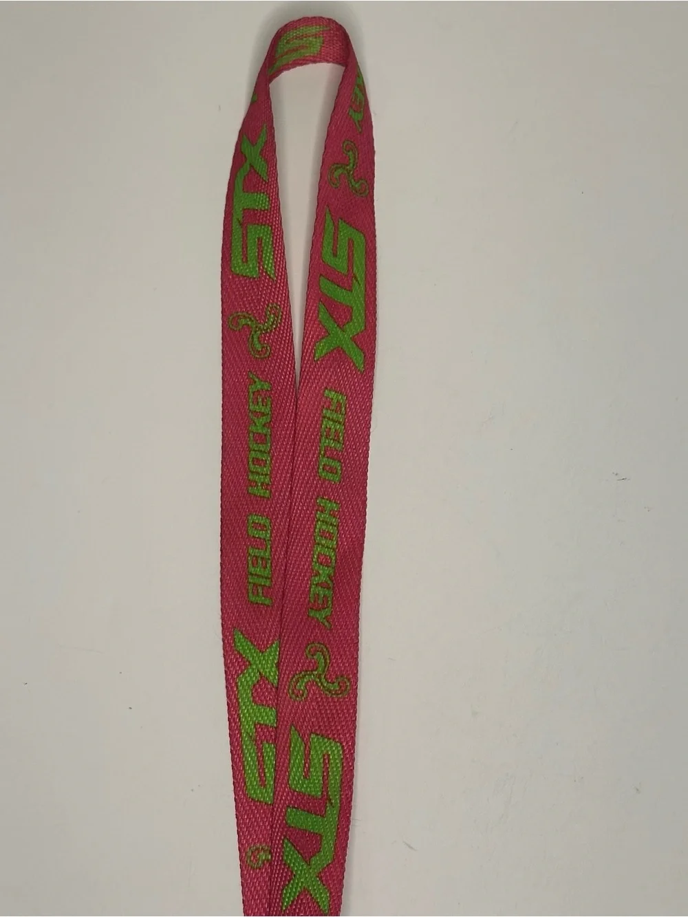 STX Field Hockey Hot Pink & Green Lanyard Keychain Metal Snap Hook Clip
